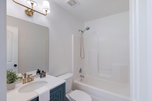 3755 Indian Creek Blvd, Murfreesboro, TN 37128 - bathroom with toilet, vanity, and shower / tub combination