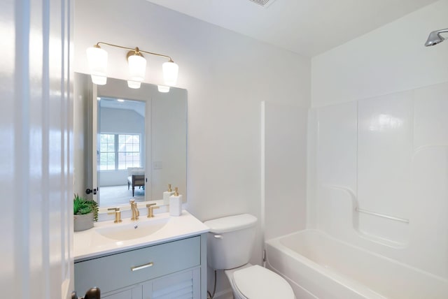 3755 Indian Creek Blvd, Murfreesboro, TN 37128 - bathroom featuring vanity, toilet, and shower / bathtub combination