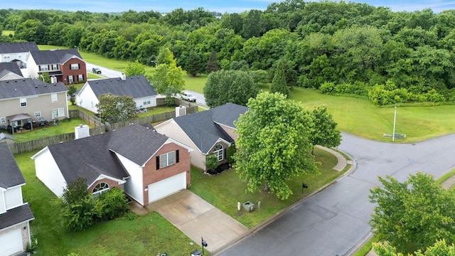 3755 Indian Creek Blvd, Murfreesboro, TN 37128 - aerial view of residential area featuring a heavily wooded area