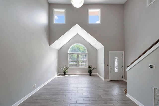 4905 Algonquin Trl, Antioch, TN 37013 - foyer with a high ceiling, wood finished floors, and baseboards