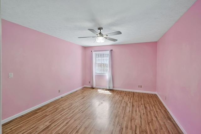 4905 Algonquin Trl, Antioch, TN 37013 - empty room featuring light wood finished floors, ceiling fan, baseboards, and a textured ceiling