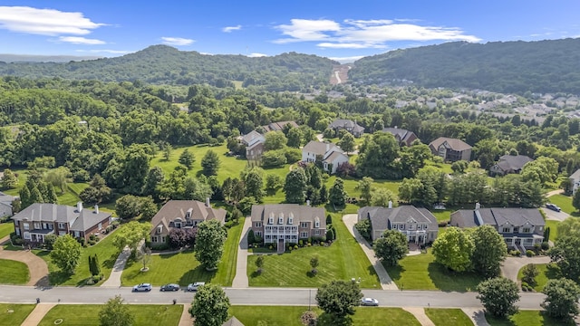 9166 Sydney Ln, Brentwood, TN 37027 - aerial perspective of suburban area featuring a mountain backdrop