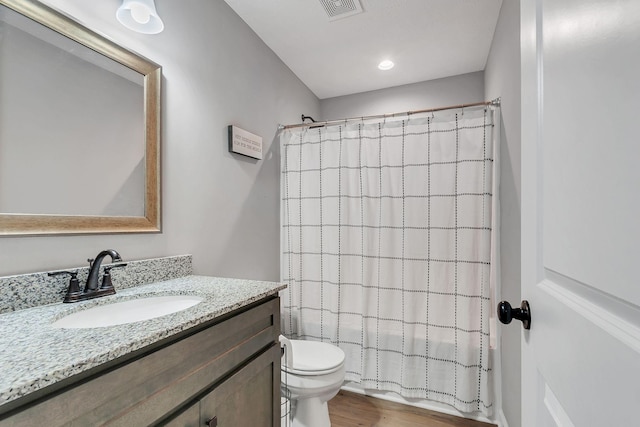 241 Holly Grove Rd, Lewisburg, TN 37091 - full bath featuring vanity, toilet, and wood finished floors