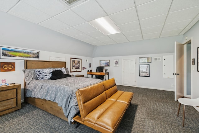 2754 Douglas Ln, Thompsons Station, TN 37179 - bedroom featuring a drop ceiling, carpet floors, and baseboards