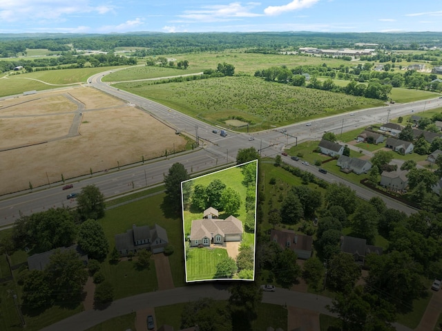 2754 Douglas Ln, Thompsons Station, TN 37179 - aerial view of sparsely populated area with property boundaries highlighted