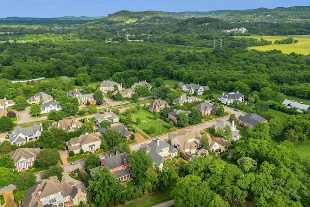 113 Middleton Cir, Nashville, TN 37215 - aerial perspective of suburban area featuring a heavily wooded area and a mountainous background