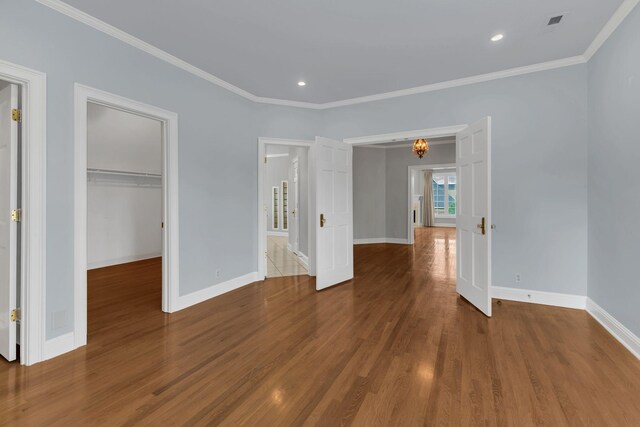 113 Middleton Cir, Nashville, TN 37215 - unfurnished bedroom featuring wood finished floors, baseboards, crown molding, and recessed lighting
