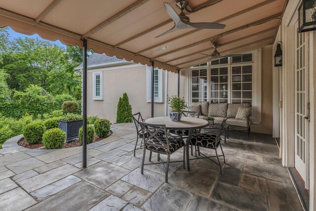 113 Middleton Cir, Nashville, TN 37215 - view of patio with ceiling fan, outdoor dining space, and an outdoor hangout area