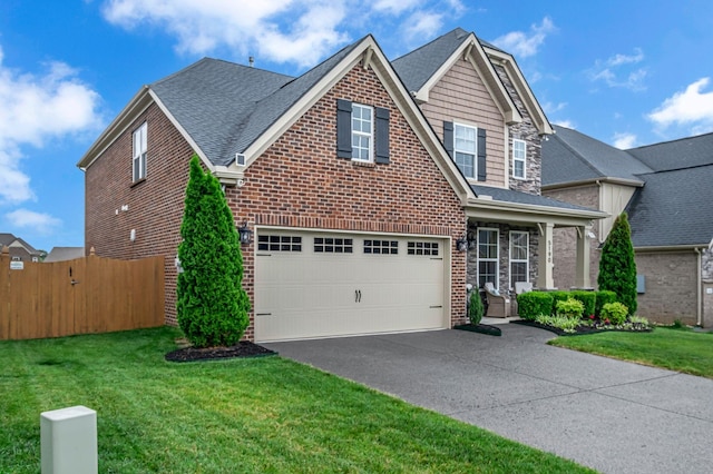 5190 Giardino Dr, Mount Juliet, TN 37122 - traditional home featuring asphalt driveway, brick siding, an attached garage, and roof with shingles