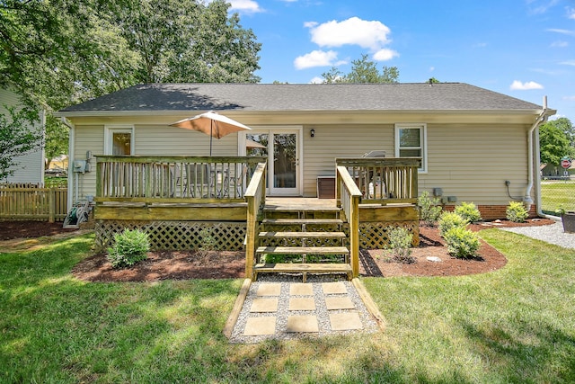 600 Riverview Dr, Franklin, TN 37064 - back of property with a wooden deck and roof with shingles