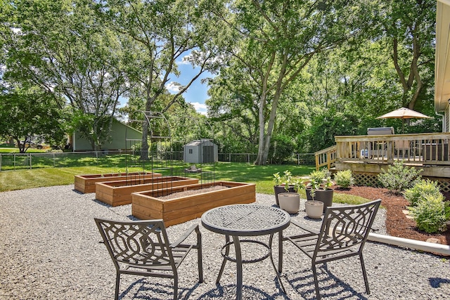 600 Riverview Dr, Franklin, TN 37064 - view of patio with a garden and a wooden deck