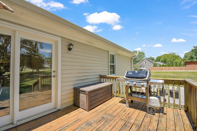 600 Riverview Dr, Franklin, TN 37064 - wooden terrace with area for grilling