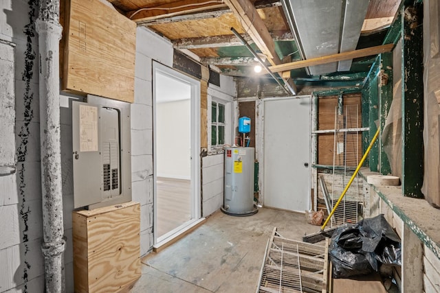 1601 S Willow St, Chattanooga, TN 37404 - below grade area featuring water heater and electric panel