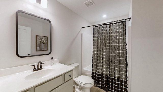 1137 Fiona Dr, Lebanon, TN 37087 - bathroom with vanity, toilet, and shower / bath combination with curtain