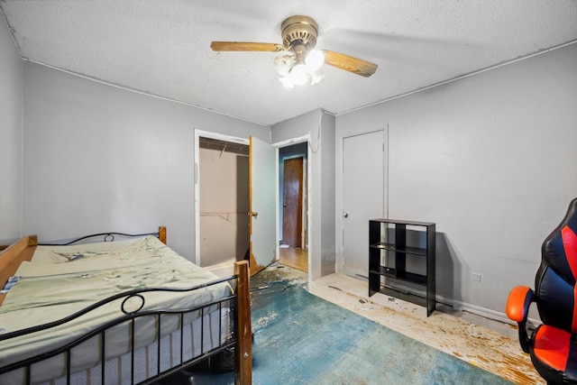 169 Wawona Dr, Wildwood, GA 30757 - bedroom with a textured ceiling and ceiling fan