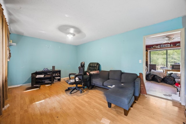 169 Wawona Dr, Wildwood, GA 30757 - office area featuring wood finished floors and a ceiling fan