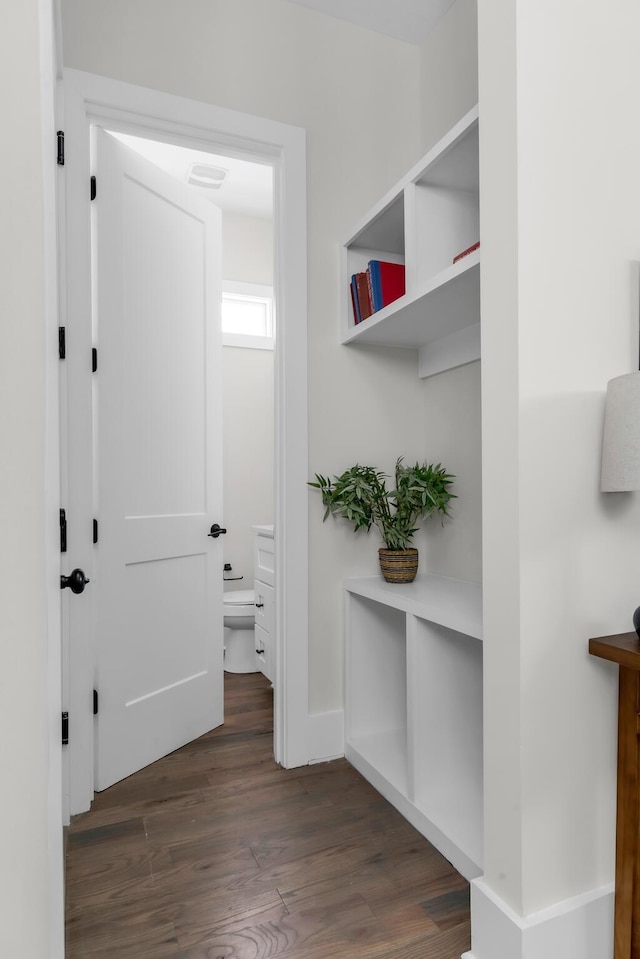 1816A Ashton Ave, Nashville, TN 37218 - mudroom with dark wood-style flooring and baseboards