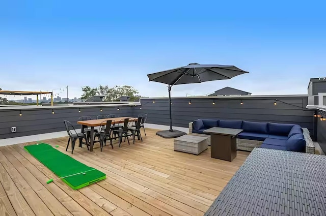 1144 Harmony Way, Nashville, TN 37207 - wooden deck with an outdoor hangout area and outdoor dining area