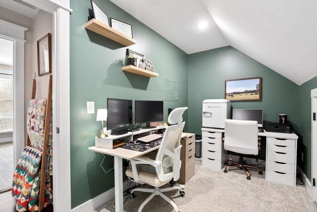 2824 Robert Truelove Rd, Columbia, TN 38401 - office with vaulted ceiling, carpet, and baseboards
