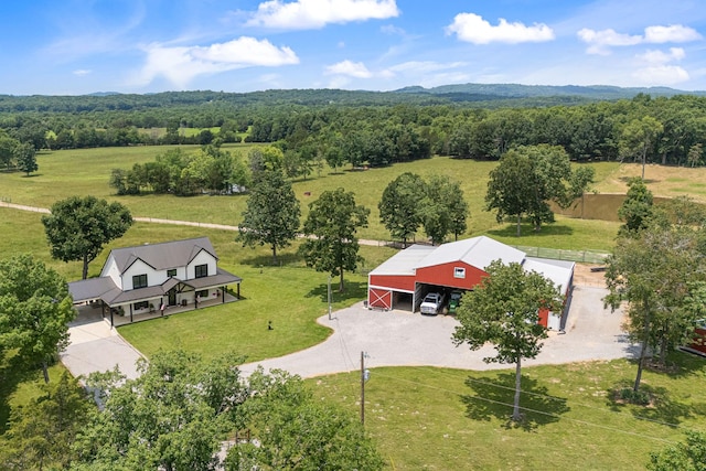 2824 Robert Truelove Rd, Columbia, TN 38401 - aerial view of property and surrounding area with a heavily wooded area