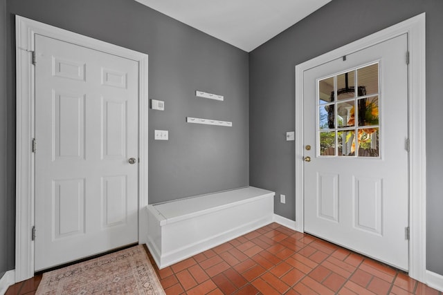 266 Campground Rd, Olmstead, KY 42265 - mudroom with baseboards and brick patterned flooring