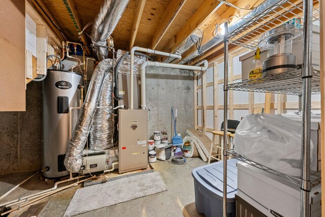 266 Campground Rd, Olmstead, KY 42265 - unfinished below grade area featuring electric water heater