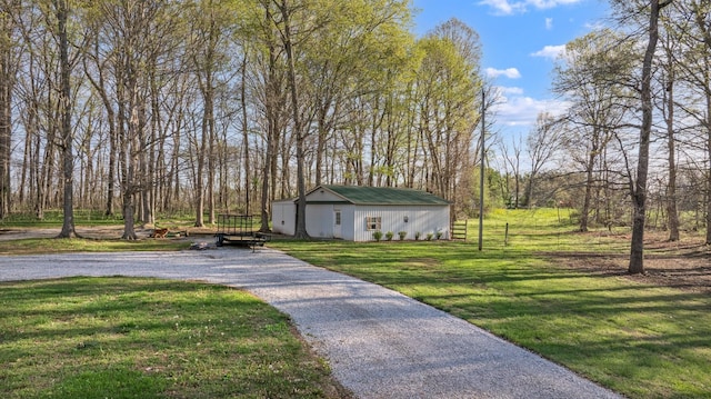 266 Campground Rd, Olmstead, KY 42265 - view of grassy yard featuring an outbuilding
