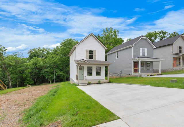 174 Oak St, Clarksville, TN 37042 - view of front of property with a front lawn and driveway