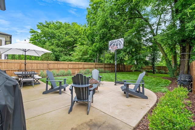 5540 Knob Rd, Nashville, TN 37209 - view of patio / terrace featuring an outdoor fire pit
