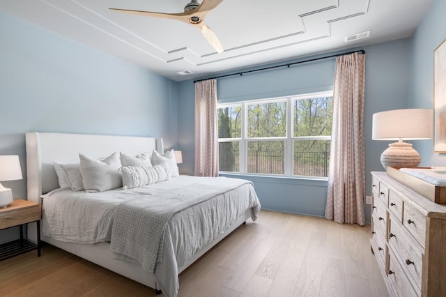4042 Flowing Creek Dr, Franklin, TN 37064 - bedroom featuring light wood-type flooring and a ceiling fan