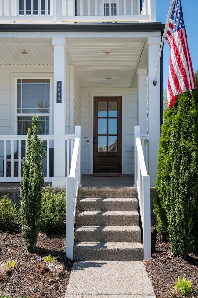 4042 Flowing Creek Dr, Franklin, TN 37064 - doorway to property with covered porch
