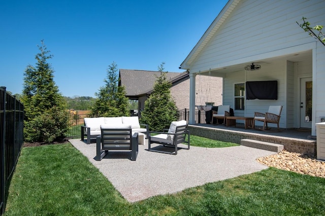 4042 Flowing Creek Dr, Franklin, TN 37064 - view of patio featuring an outdoor living space