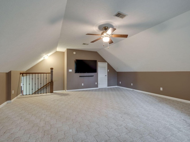 2999 Cages Bend Rd, Gallatin, TN 37066 - additional living space with lofted ceiling, carpet floors, a ceiling fan, and baseboards