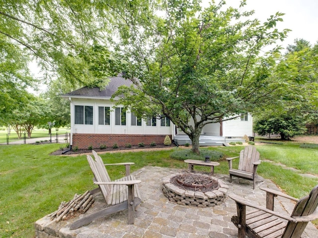 2999 Cages Bend Rd, Gallatin, TN 37066 - view of patio / terrace with an outdoor fire pit