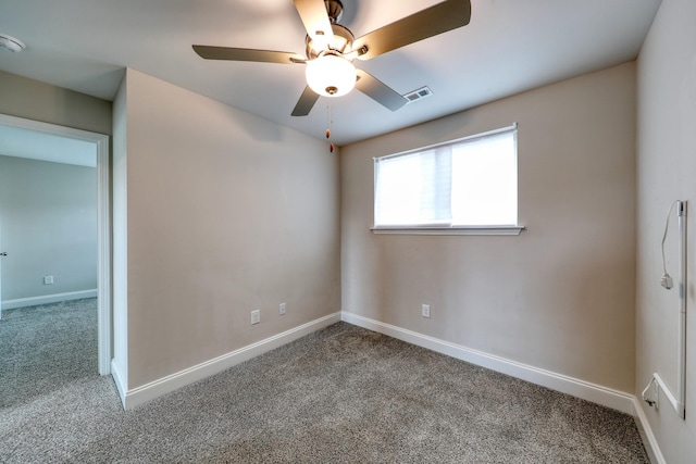 3254 Tasker Dr, Antioch, TN 37013 - carpeted spare room with a smoke detector, baseboards, and ceiling fan