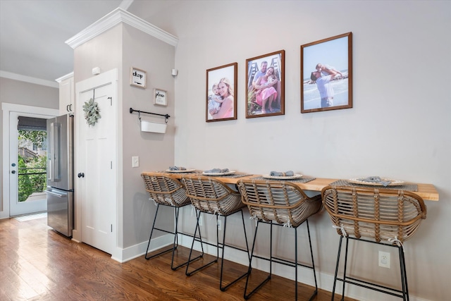 441 Highpoint Ter, Brentwood, TN 37027 - dining room featuring crown molding, wood finished floors, and baseboards