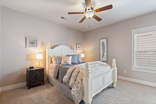 441 Highpoint Ter, Brentwood, TN 37027 - bedroom with light colored carpet, baseboards, and ceiling fan