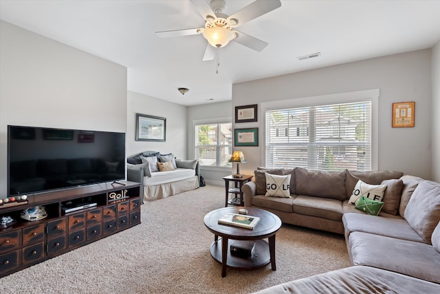 441 Highpoint Ter, Brentwood, TN 37027 - carpeted living room featuring ceiling fan
