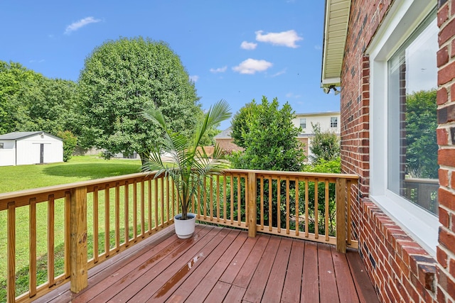 124 Mabry Dr, Murfreesboro, TN 37127 - wooden deck featuring a yard and an outdoor structure