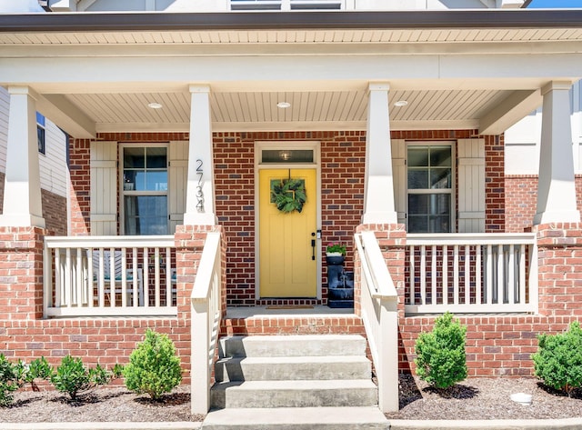 2734 Lakeland Dr, Nashville, TN 37214 - entrance to property with brick siding and a porch