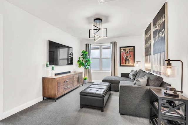 2734 Lakeland Dr, Nashville, TN 37214 - carpeted living room with baseboards