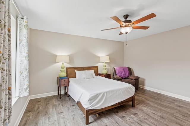 114 Eno Rd, Dickson, TN 37055 - bedroom with wood finished floors and a ceiling fan