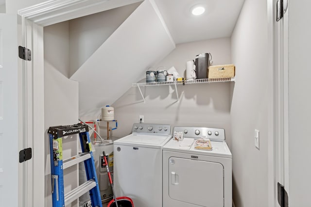 114 Eno Rd, Dickson, TN 37055 - washroom featuring electric water heater and washing machine and clothes dryer