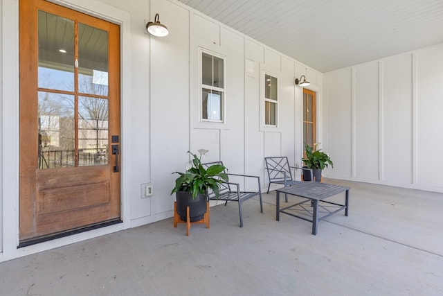 1222 Rock Church Rd, Dickson, TN 37055 - entrance to property featuring board and batten siding and covered porch