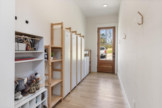1222 Rock Church Rd, Dickson, TN 37055 - hallway with light wood-style flooring and baseboards