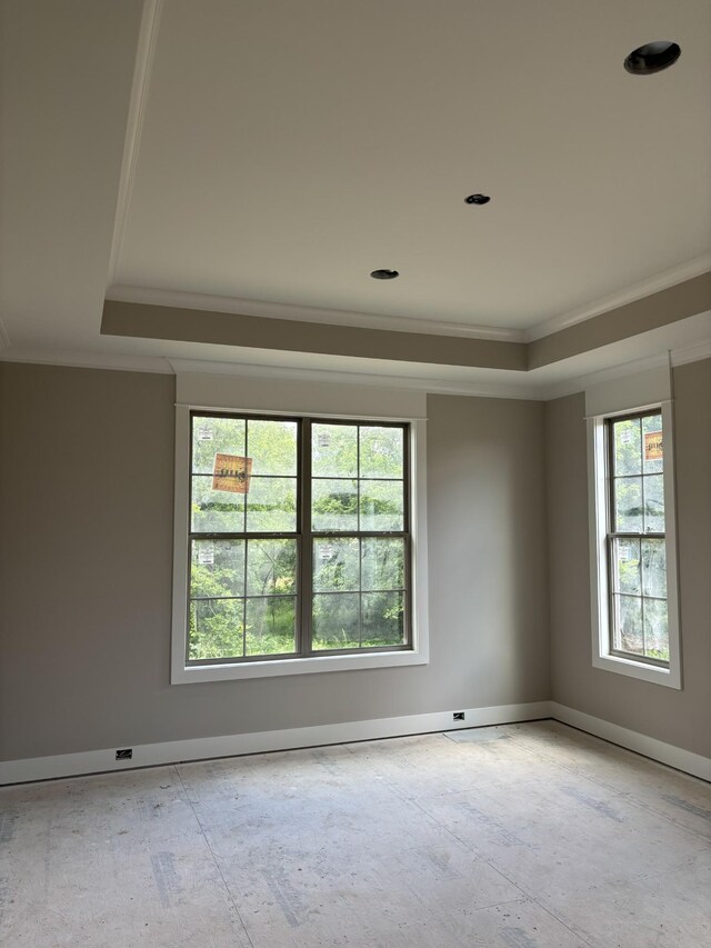 306 Oaks Xing, Lebanon, TN 37087 - empty room featuring a raised ceiling, crown molding, and baseboards