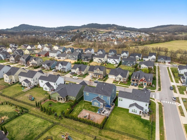 6050 Huntmere Ave, Franklin, TN 37064 - aerial perspective of suburban area featuring a mountain backdrop