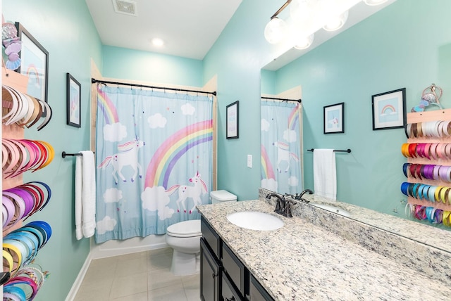 6050 Huntmere Ave, Franklin, TN 37064 - bathroom featuring vanity, toilet, baseboards, and tile patterned flooring