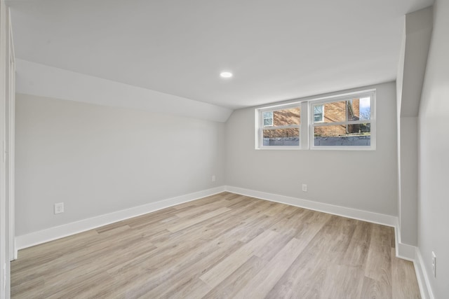 6608 Brookmont Ter, Nashville, TN 37205 - spare room with light wood-style floors, lofted ceiling, baseboards, and recessed lighting