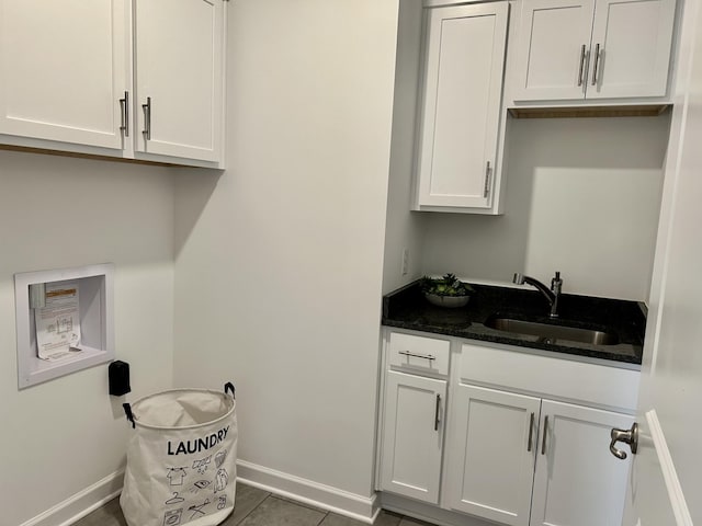 6705 Major Hutchings Dr, Hermitage, TN 37076 - washroom with a sink, baseboards, and tile patterned flooring